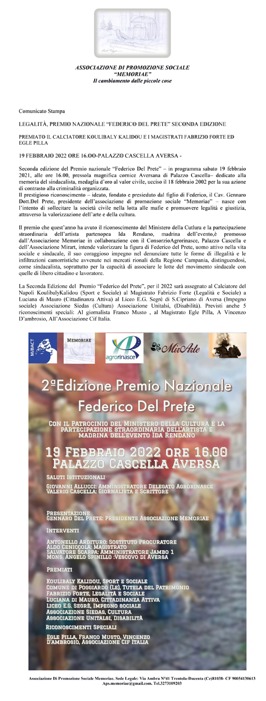 comunicato stampa 07.02.2022